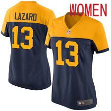 Women Green Bay Packers #13 Allen Lazard Nike Navy Game NFL Jersey->women nfl jersey->Women Jersey